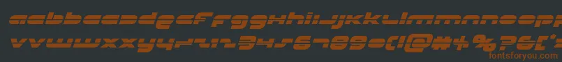 Unisollaserital-fontti – ruskeat fontit mustalla taustalla