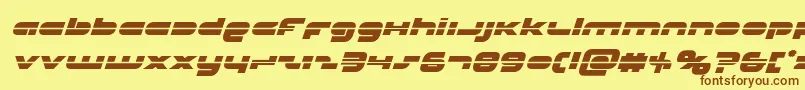 Unisollaserital-fontti – ruskeat fontit keltaisella taustalla
