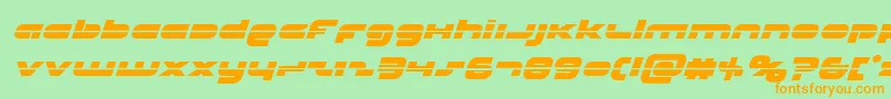 Unisollaserital Font – Orange Fonts on Green Background