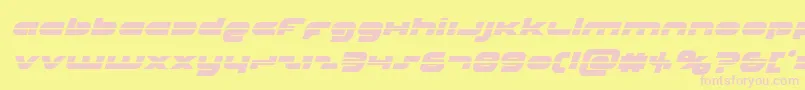 Unisollaserital Font – Pink Fonts on Yellow Background