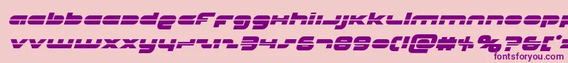 Unisollaserital Font – Purple Fonts on Pink Background