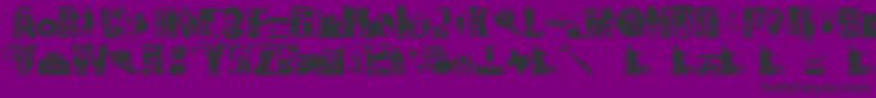 Шрифт SurvivalHorror – чёрные шрифты на фиолетовом фоне