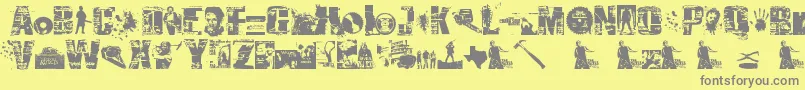 SurvivalHorror Font – Gray Fonts on Yellow Background