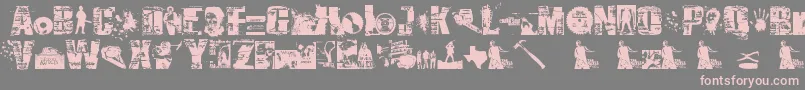 SurvivalHorror Font – Pink Fonts on Gray Background