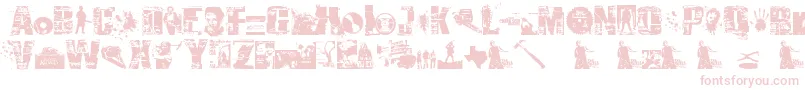 SurvivalHorror Font – Pink Fonts on White Background