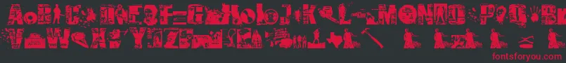 SurvivalHorror Font – Red Fonts on Black Background