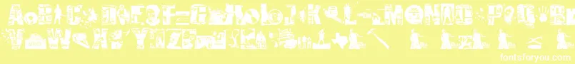 SurvivalHorror Font – White Fonts on Yellow Background