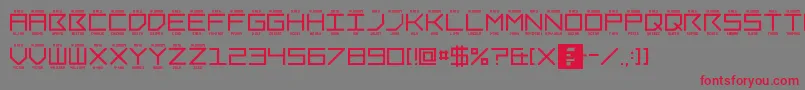 LnrPhoneticAlphabet Font – Red Fonts on Gray Background