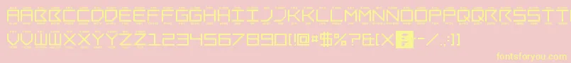 LnrPhoneticAlphabet Font – Yellow Fonts on Pink Background