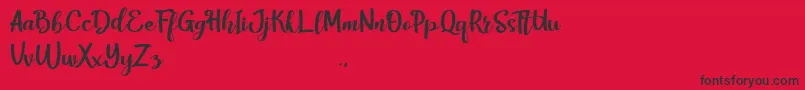 HarleyScriptRegular Font – Black Fonts on Red Background