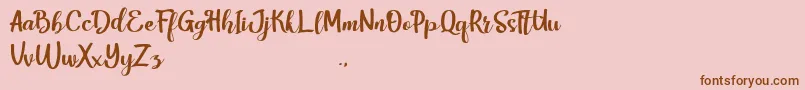 HarleyScriptRegular Font – Brown Fonts on Pink Background