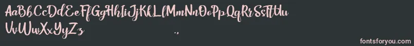 HarleyScriptRegular Font – Pink Fonts on Black Background