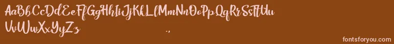 HarleyScriptRegular Font – Pink Fonts on Brown Background