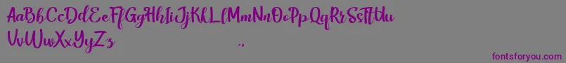 HarleyScriptRegular Font – Purple Fonts on Gray Background