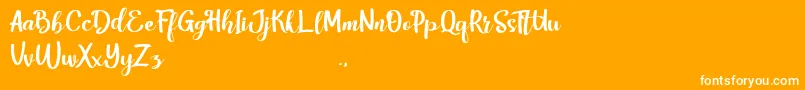 HarleyScriptRegular Font – White Fonts on Orange Background