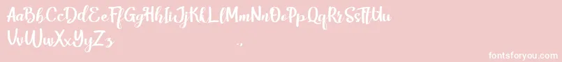 HarleyScriptRegular Font – White Fonts on Pink Background