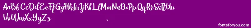 HarleyScriptRegular Font – White Fonts on Purple Background