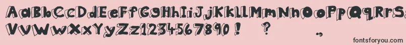 ClothesPeg Font – Black Fonts on Pink Background