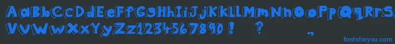 ClothesPeg Font – Blue Fonts on Black Background