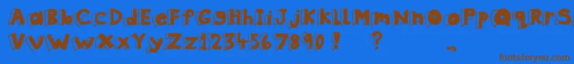 ClothesPeg Font – Brown Fonts on Blue Background