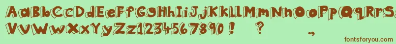 ClothesPeg Font – Brown Fonts on Green Background