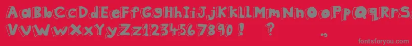 ClothesPeg Font – Gray Fonts on Red Background