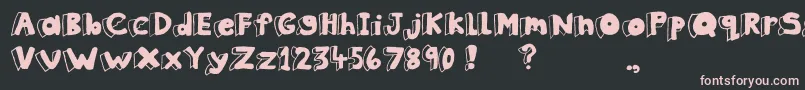 ClothesPeg Font – Pink Fonts on Black Background