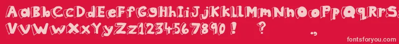 ClothesPeg Font – Pink Fonts on Red Background