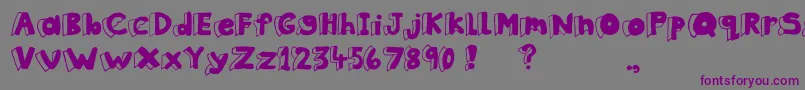 ClothesPeg Font – Purple Fonts on Gray Background