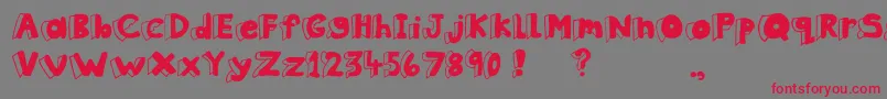 ClothesPeg Font – Red Fonts on Gray Background