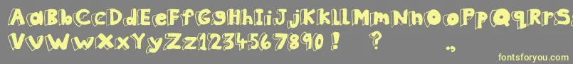 ClothesPeg Font – Yellow Fonts on Gray Background