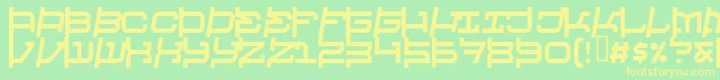 Police Raveheart – polices jaunes sur fond vert