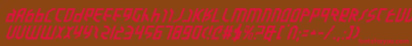 ValkyrieExpandedItalic Font – Red Fonts on Brown Background