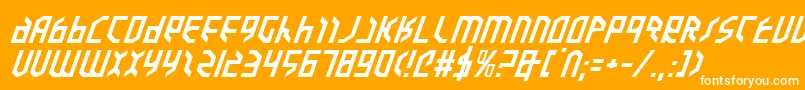 ValkyrieExpandedItalic Font – White Fonts on Orange Background