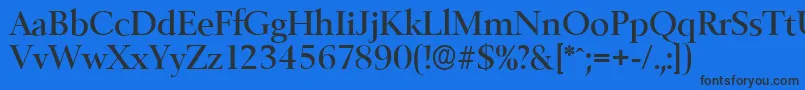BelfastserialMediumRegular Font – Black Fonts on Blue Background