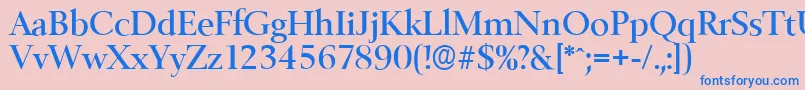 BelfastserialMediumRegular Font – Blue Fonts on Pink Background