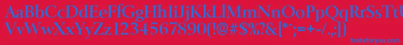 BelfastserialMediumRegular Font – Blue Fonts on Red Background