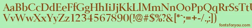BelfastserialMediumRegular Font – Brown Fonts on Green Background