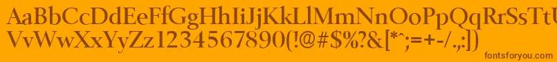 BelfastserialMediumRegular Font – Brown Fonts on Orange Background