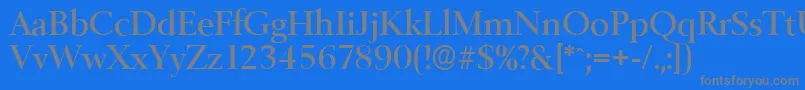 BelfastserialMediumRegular Font – Gray Fonts on Blue Background