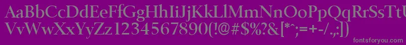 BelfastserialMediumRegular Font – Gray Fonts on Purple Background