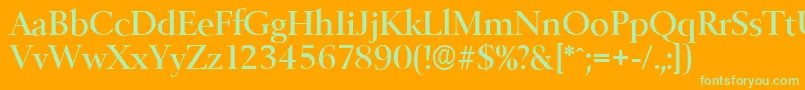 BelfastserialMediumRegular Font – Green Fonts on Orange Background