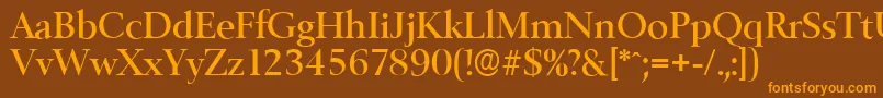 BelfastserialMediumRegular Font – Orange Fonts on Brown Background
