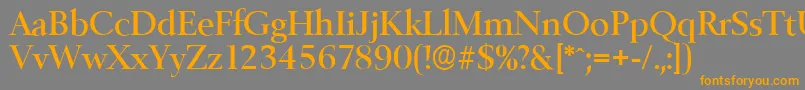 BelfastserialMediumRegular Font – Orange Fonts on Gray Background