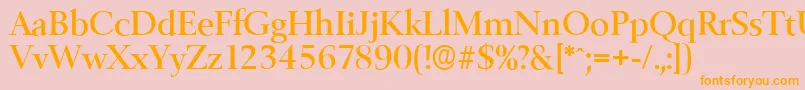 BelfastserialMediumRegular Font – Orange Fonts on Pink Background
