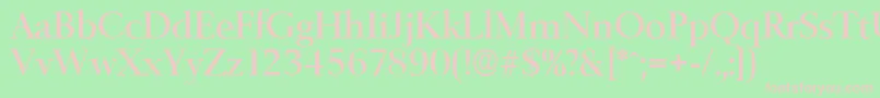 BelfastserialMediumRegular Font – Pink Fonts on Green Background