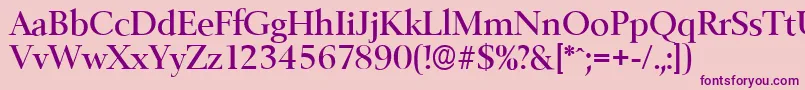 BelfastserialMediumRegular Font – Purple Fonts on Pink Background
