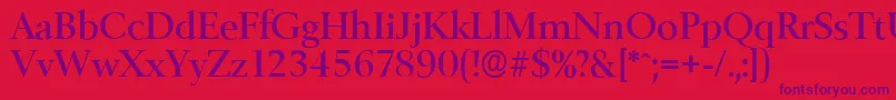 BelfastserialMediumRegular Font – Purple Fonts on Red Background