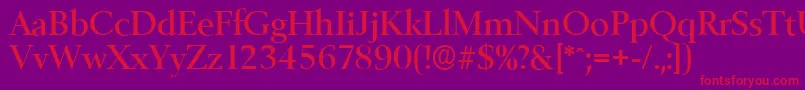 BelfastserialMediumRegular Font – Red Fonts on Purple Background
