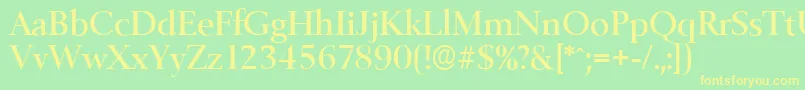 BelfastserialMediumRegular Font – Yellow Fonts on Green Background